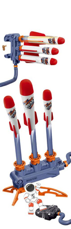 WYRZUTNIA PISTOLET rakiet piankowych z POMPKA ZESTAW 2w1 Zabawka DLA DZIECI