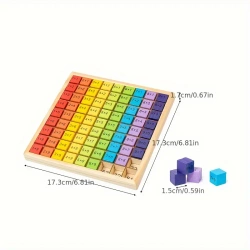 TABLICZKA MNOŻENIA DREWNIANA KLOCKI TABLICA DO NAUKI MATEMATYKA DLA DZIECI