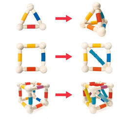 RURKI KONSTRUKCYJNE MAGNETYCZNE KLOCKI UKŁADANKA ZABAWKA ZESTAW DLA DZIECI