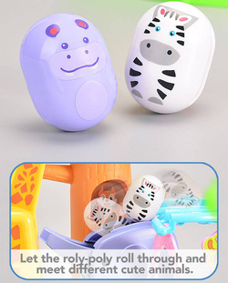 KOLEJKA marble Tor dla zwierząt KULKI ZOO RolyPoly