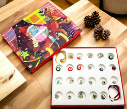 KALENDARZ ADWENTOWY DLA DZIEWCZYNKI BRANSOLETKA ZAWIESZKI BIŻUTERIA CHARMS