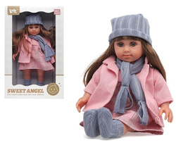 MODNA LALKA SŁODKA MAJA DLA DZIEWCZYNKI ZABAWKA DLA DZIECI W RÓŻOWEJ KURTCE