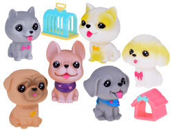 Zestaw gumowe figurki pieski psy 6szt ZA4786