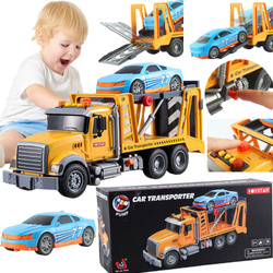 AUTO POMOC DROGOWA LAWETA TIR POJAZD ZESTAW SAMOCHÓD Z ŚWIATŁEM DŹWIĘKIEM