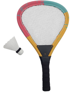 ZESTAW DO GRY W BADMINTON z miękką piłką i lotką Plażowe paletki rakietki