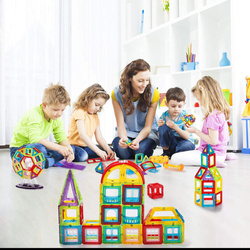 KLOCKI MAGNETYCZNE KONSTRUKCYJNE 3D EDUKACYJNE UKŁADANKA 45 elem DLA DZIECI