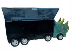 Duża Laweta Tir z Napędem Walizka Auta Dinozaury