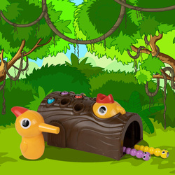 DZIĘCIOŁ I ROBACZKI GRA ZRĘCZNOŚCIOWA MAGNETYCZNA DLA DZIECI CAŁEJ RODZINY