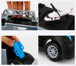 AUTO TIR LAWETA CIĘŻARÓWKA Z WYRZUTNIĄ autka RESORAKI x12 ZESTAW dla dzieci