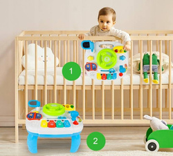 STOLIK STOLICZEK PANEL EDUKACYJNY INTERAKTYWNY KIEROWNICA PIANINKO DZIECI