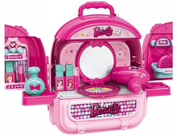 Toaletka Zestaw Piękności i Domek dla Lalki w Walizce PLECAK Zabawka Dzieci