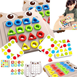 Gra Dopasuj kształty figury Tablica Układanka Montessori Zabawka do Wzorów