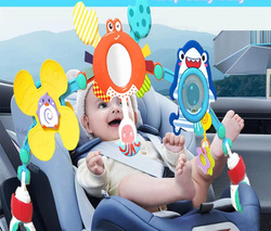 PAŁĄK ŁUK Z ZABAWKAMI GRZECHOTKAMI DO ŁÓŻECZKA WÓZKA ZABAWKI DLA NIEMOWLĄT