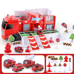 Parking Piętrowy Garaż Straż Pożarna AUTO rozkładany TOR TIR WÓZ STRAŻACKI