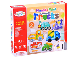 Zestaw MAGNESY 6x POJAZDY budowlane DŹWIG KOPARKA