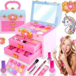 ZESTAW KOSMETYKÓW DO MAKIJAŻU W KUFERKU DLA DZIECI KOSMETYKI DZIEWCZYNKI