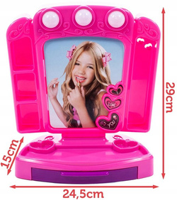 TOALETKA DLA DZIEWCZYNKI STUDIO MAKIJAŻU MAKE UP KOSMETYKI CIENIE LUSTRO