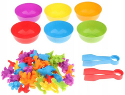 Gra DINOZAURY DO NAUKI KOLORÓW I LICZENIA Zestaw