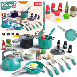 ZESTAW KUCHENNY DLA DZIECI KUCHNIA Z AKCESORIAMI GARNKI ZABAWKA DO ZABAWY