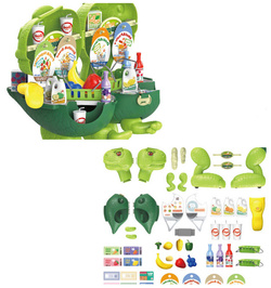 DINOZAUR SKLEP dla dzieci akcesoria spożywcze DUŻA FIGURKA DINO ZABAWA W