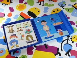 UKŁADANKA MAGNETYCZNA PUZZLE KREATYWNE UBIERANIE CHŁOPAKA ZAWODY UBIERANKA