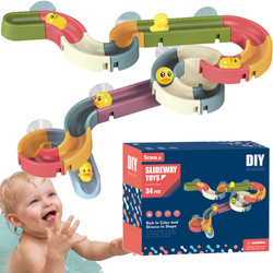 Zabawka do kąpieli wanny wody z kaczka tor zjeżdżalnia dla dzieci fontanna