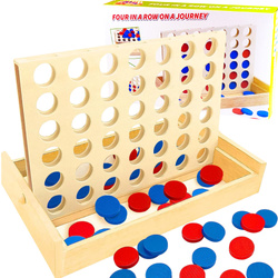 Drewniana Gra Line Up 4 W Linii Rzędzie Logiczna Układanka Ułóż Kolory Duża