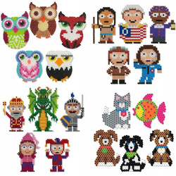 Koraliki Do Prasowania Zestaw XXXL Szablony kuferek PREZENT ŚWIĘTA GWIAZDKA