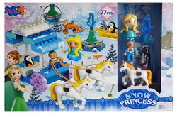 MEGA KLOCKI LODOWA KSIĘŻNICZKA ELSA KAROCA 77 EL.