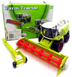 Duży KOMBAJN ZBOŻOWY Z NAPĘDEM RUCHOME ELEMENTY IDEALNY HARVESTER TRAKTOR