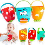 Zestaw KUBECZKI PRZELEWOWE WIADERECZKA do kapieli wody wanny zabawy na plaż