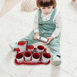 ZESTAW DO HERBATKI METALOWY W KWIATKI DLA DZIECI