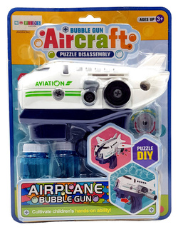 PISTOLET NA BAŃKI MASZYNA SAMOLOT APARAT DO ROBIENIA BANIEK + PŁYN