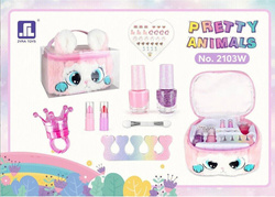 KUFEREK KOSMETYKÓW DLA DZIECI DO ZABAWY ZESTAW MAKIJAŻU ZABAWKA NA PREZENT
