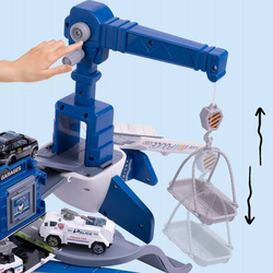 DUŻY SAMOLOT INTERAKTYWNY ROZKŁADANY PARKING DŹWIG POLICJA DLA DZIECI