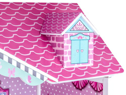 DUŻY Drewniany domek dla LALEK meble ZA2122