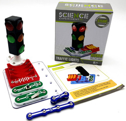 SYGNALIZACJA ŚWIETLNA LED DLA DZIECI ZESTAW MŁODY ELEKTRYK ZABAWKA DO NAUKA