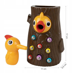 DZIĘCIOŁ I ROBACZKI GRA ZRĘCZNOŚCIOWA MAGNETYCZNA DLA DZIECI CAŁEJ RODZINY