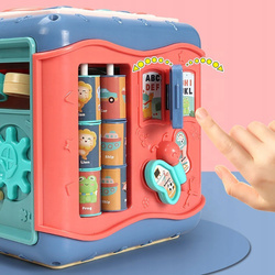 KOSTKA EDUKACYJNA SORTER UKŁADANKA SENSORYCZNA LABIRYNT 7w1 DLA DZIECI