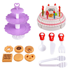 TORT URODZINOWY DO KROJENIA ze świeczkami i PATERA ZABAWKA DLA DZIECI