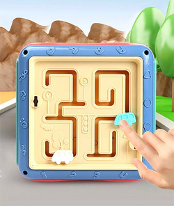 KOSTKA EDUKACYJNA SORTER UKŁADANKA SENSORYCZNA LABIRYNT 7w1 DLA DZIECI