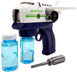 PISTOLET NA BAŃKI MASZYNA SAMOLOT APARAT DO ROBIENIA BANIEK + PŁYN