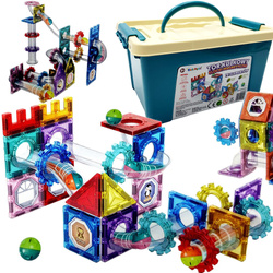 KLOCKI MAGNETYCZNE w PUDEŁKU TOR KULKOWY kulki