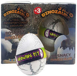 JAJO DINOZAURA ROSNĄCY WYKLUWAJĄCY Z JAJKA JAJKO