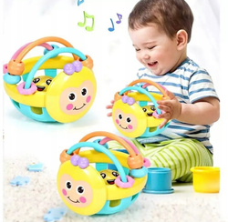 GRZECHOTKA GRYZAK KULA SENSORYCZNA ZABAWKA NA PREZENT DLA NIEMOWLĄT DZIECKA