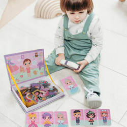 UKŁADANKA MAGNETYCZNA PUZZLE KREATYWNE UBIERANIE DZIEWCZYNKI UBIERANKA