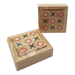 Drewniana Gra KÓŁKO i KRZYŻYK KLOCKI z drewna