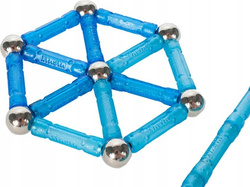 Klocki magnetyczne układanka 84el. płatki śniegu