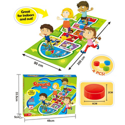 SPORTOWA GRA W KLASY DUŻA MATA DO SKAKANIA Z KRĄŻKI DLA DZIECI ZABAWA RUCH