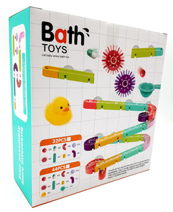 Zjeżdżalnia tor zabawka do wody kąpieli WANNY z kaczka KULKOWY ZESTAW wodny